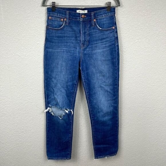 Madewell The Perfect Vintage Crop Jean Bellbrook Wash Comfort Stretch Edition 26 - Picture 3 of 14
